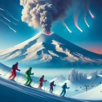 skier sur le volcan Villarica au Chili