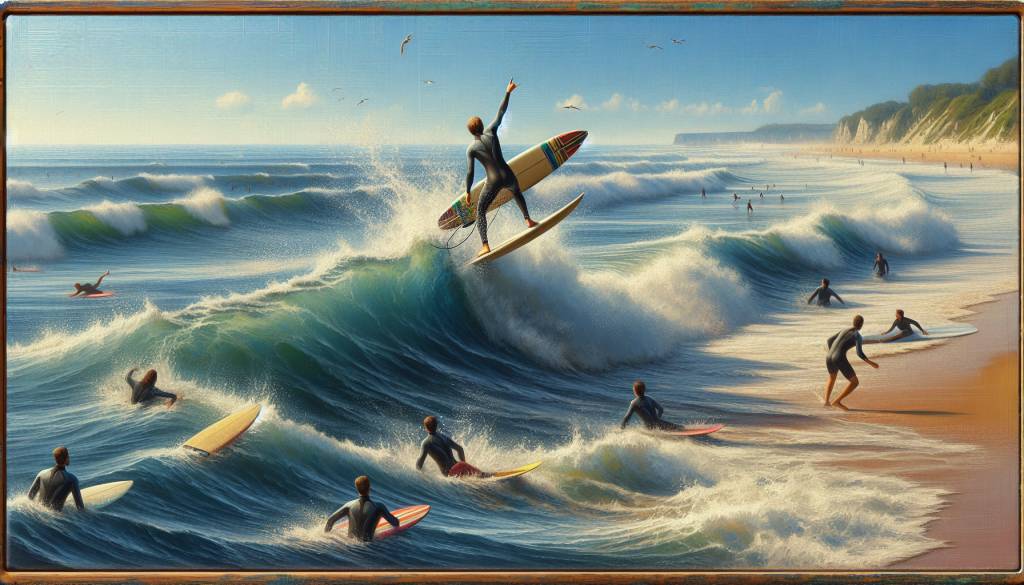 apprendre à surfer dans les vagues de Lacanau