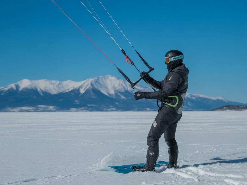 Les meilleurs spots pour pratiquer le kitesurf sur neige (snowkite) cet hiver
